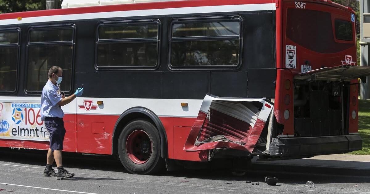 One injured in three-vehicle collision involving TTC bus
