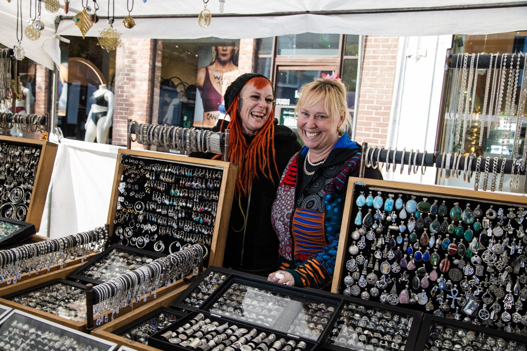 Jewelry store in market on sale market