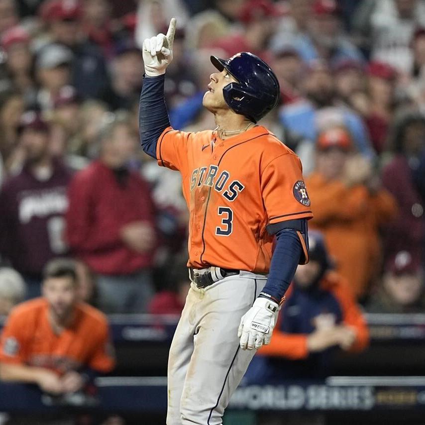 Jeremy Peña REACTS after WINNING his FIRST World Series with the