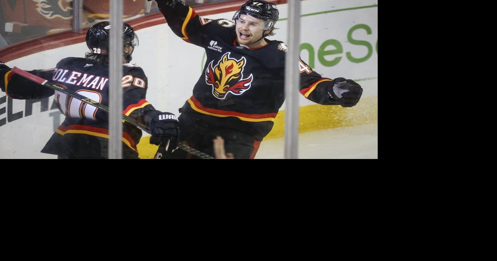 Jonathan Huberdeau ends scoring drought, Flames beat Wild 4-1