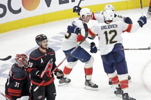 For Panthers, clinching a 3rd consecutive trip to the Stanley Cup Final didn't lead to celebrating