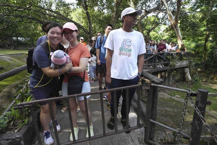 Thousands celebrate baby hippo Moo Deng's first birthday at Thailand zoo