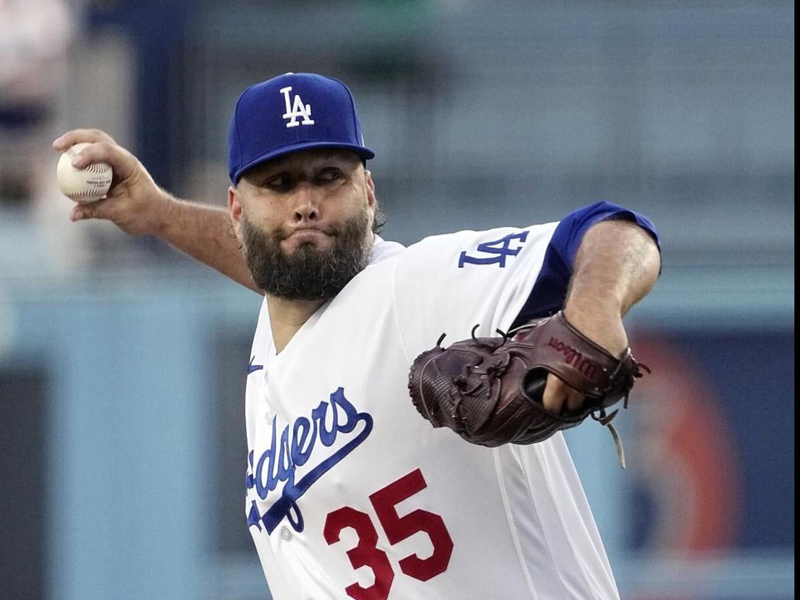 James Outman of the Los Angeles Dodgers is congratulated by Cody