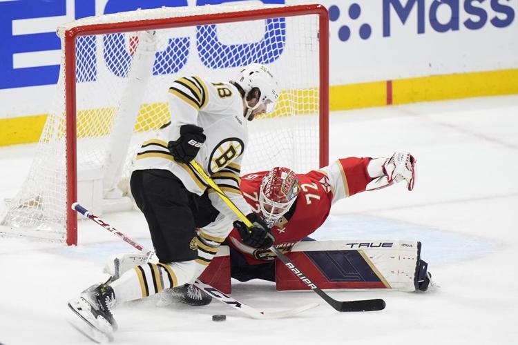 Swayman Stops 38 Shots, Bruins Roll Past Panthers 5 Swayman stops 38 shots, Bruins roll past Panthers 5-1 for 1-0 series lead