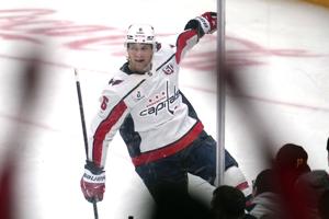 Chychrun scores twice as the Capitals breeze past the Pittsburgh Penguins 8-3