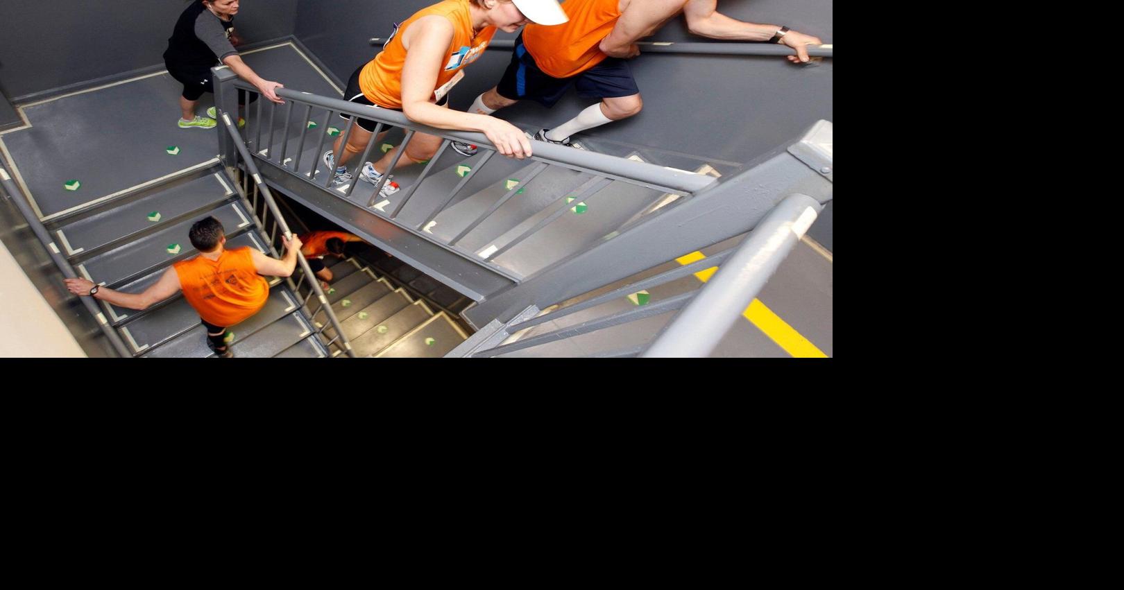 Stair climbers love their exercise, even when security guards act like they're up to something