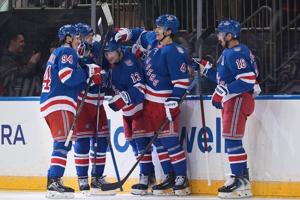 NHL scores: Rangers defeat Predators 6-3 for first home win