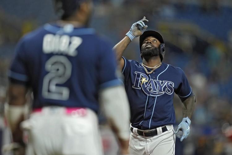 Basabe Rays Basabe hits 2-run double in 4-run 8th as the Rays beat the Angels 6-2