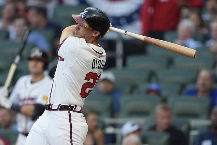 Olson's grand slam powers Braves' seven-run inning in 8-3 win over Angels