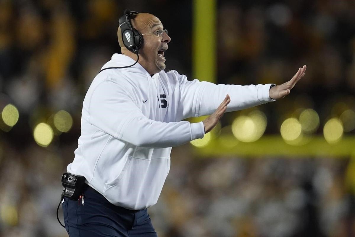 Penn State coach James Franklin looks to fill the empty trophy 