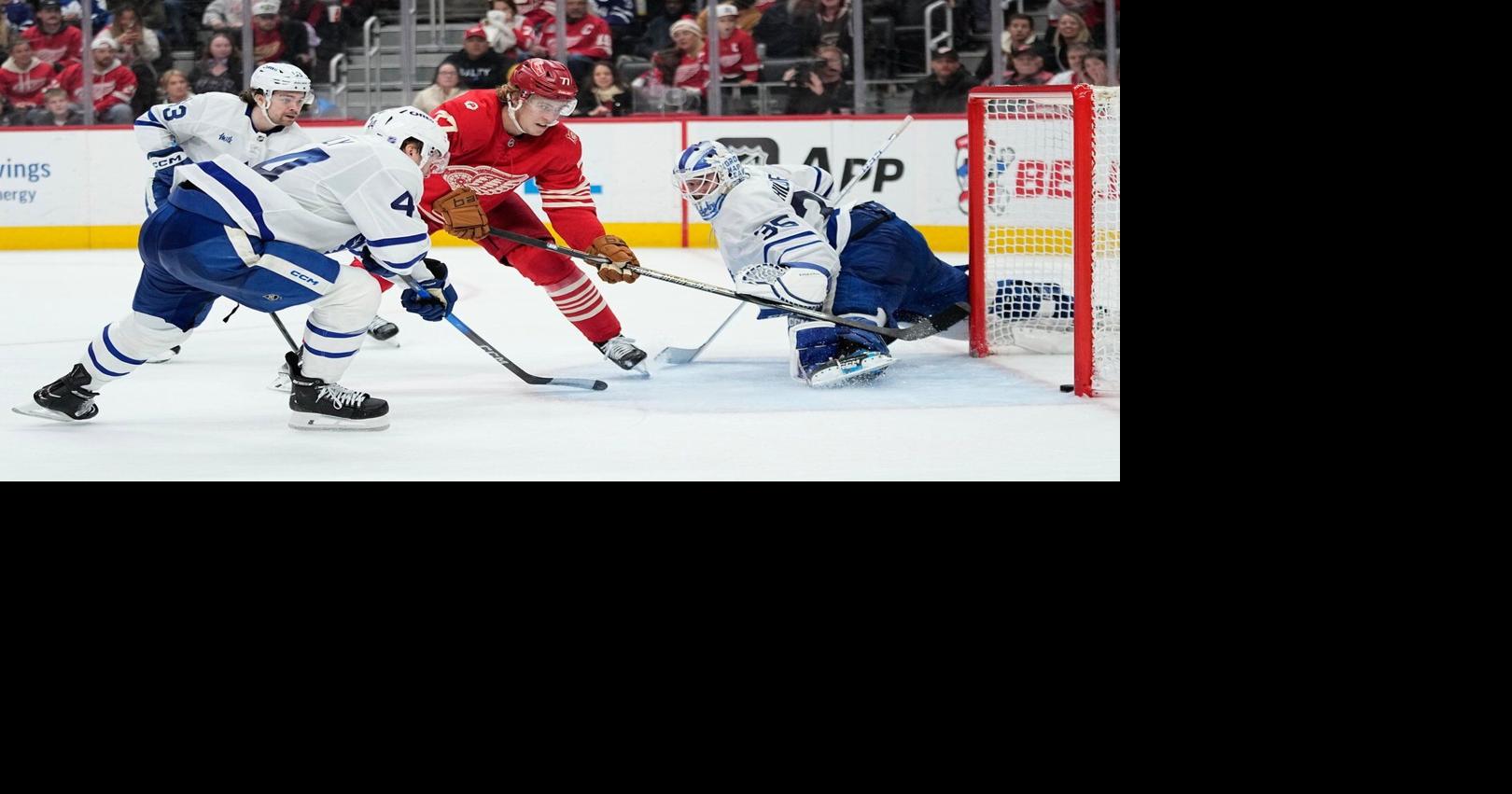Simon Edvinsson scores OT winner as Red Wings edge Maple Leafs 3-2