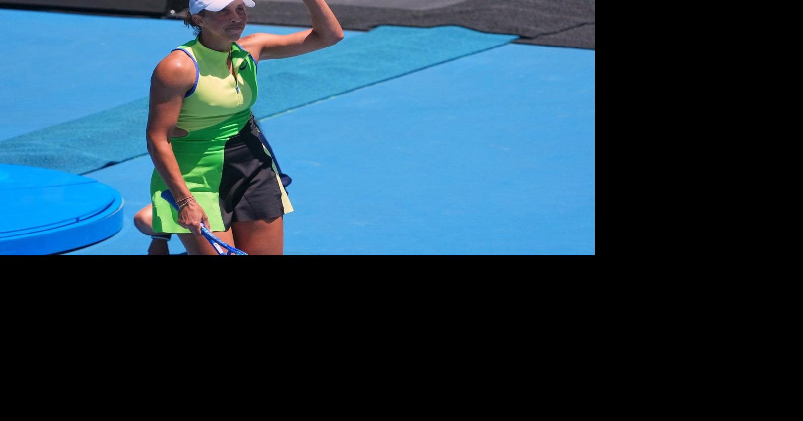 Defending champion Madison Keys trails early but advances to the 2nd round at the Australian Open