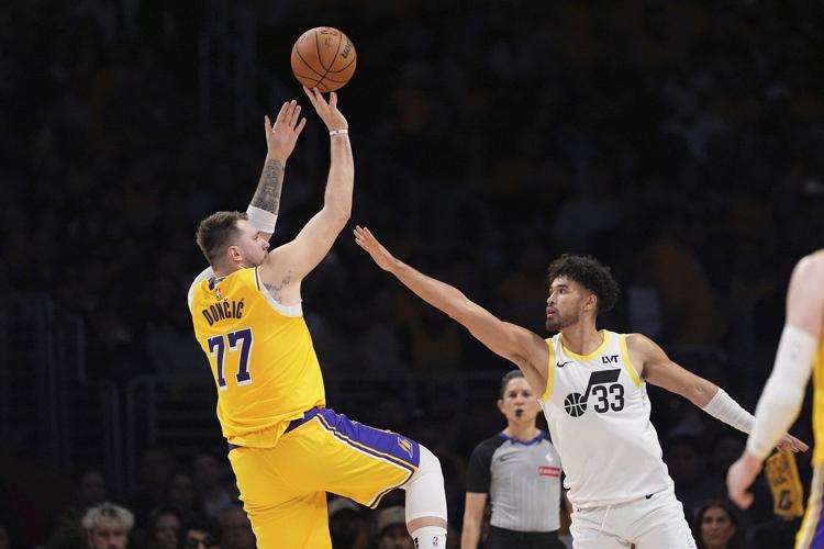 Doncic a winner in Lakers debut, 132-113 over Jazz