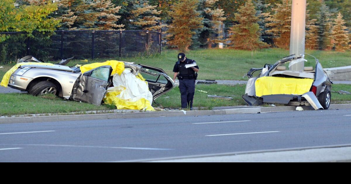 Woman killed as car split in half in Mississauga crash