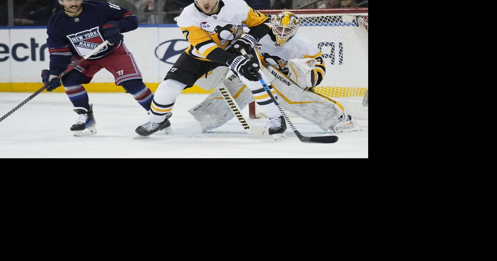 Penguins rally to beat Rangers 3-2 without Crosby
