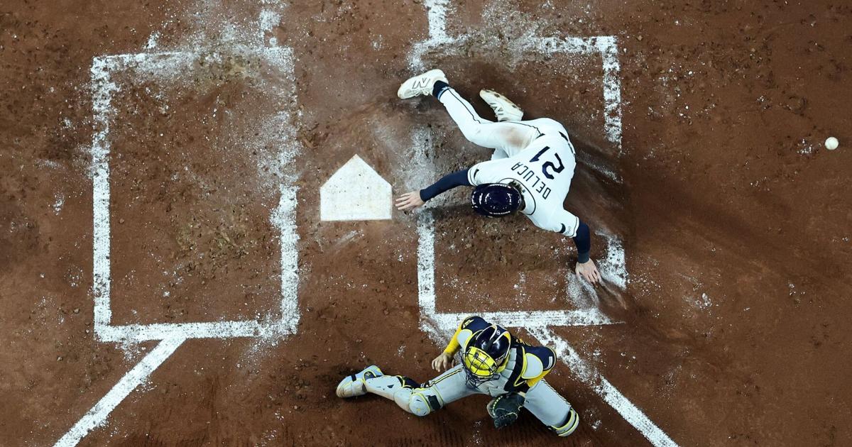 Rays stun Brewers with 2-run rally in 12th inning and force World Series Game 5 with 4-3 win