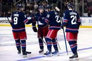 Jimmy Vesey scores 2, Quick gets another win as Rangers beat Lightning 3-1
