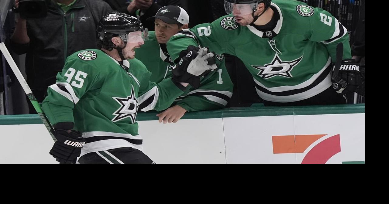 Stars remain undefeated with a 3-2 shootout win over Sharks after trailing for 1st time this season