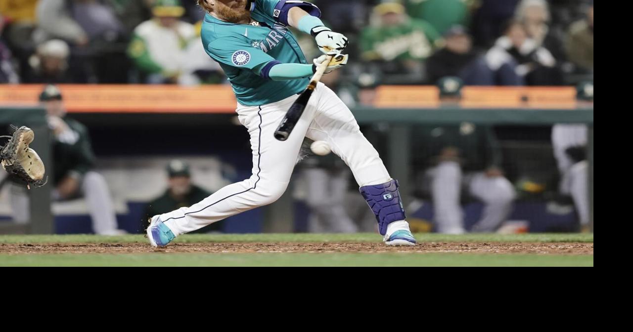 Raley rallies Mariners twice, Raleigh homers in 7-6 win over A's in 10 innings