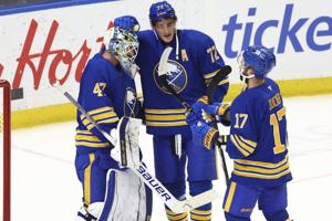 Kulich scores 2 in Sabres 7-3 win over Penguins. Crosby breaks Gretzky's point-per-game seasons mark