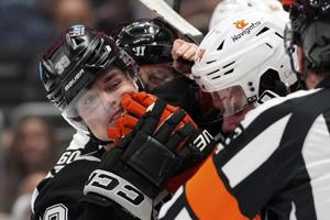 Kevin Fiala leads playoff-bound LA Kings' 6-1 rout of Anaheim Ducks in the Freeway Faceoff