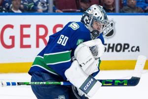 'Just focus and do my job': Tolopilo backstops Canucks to win in NHL debut