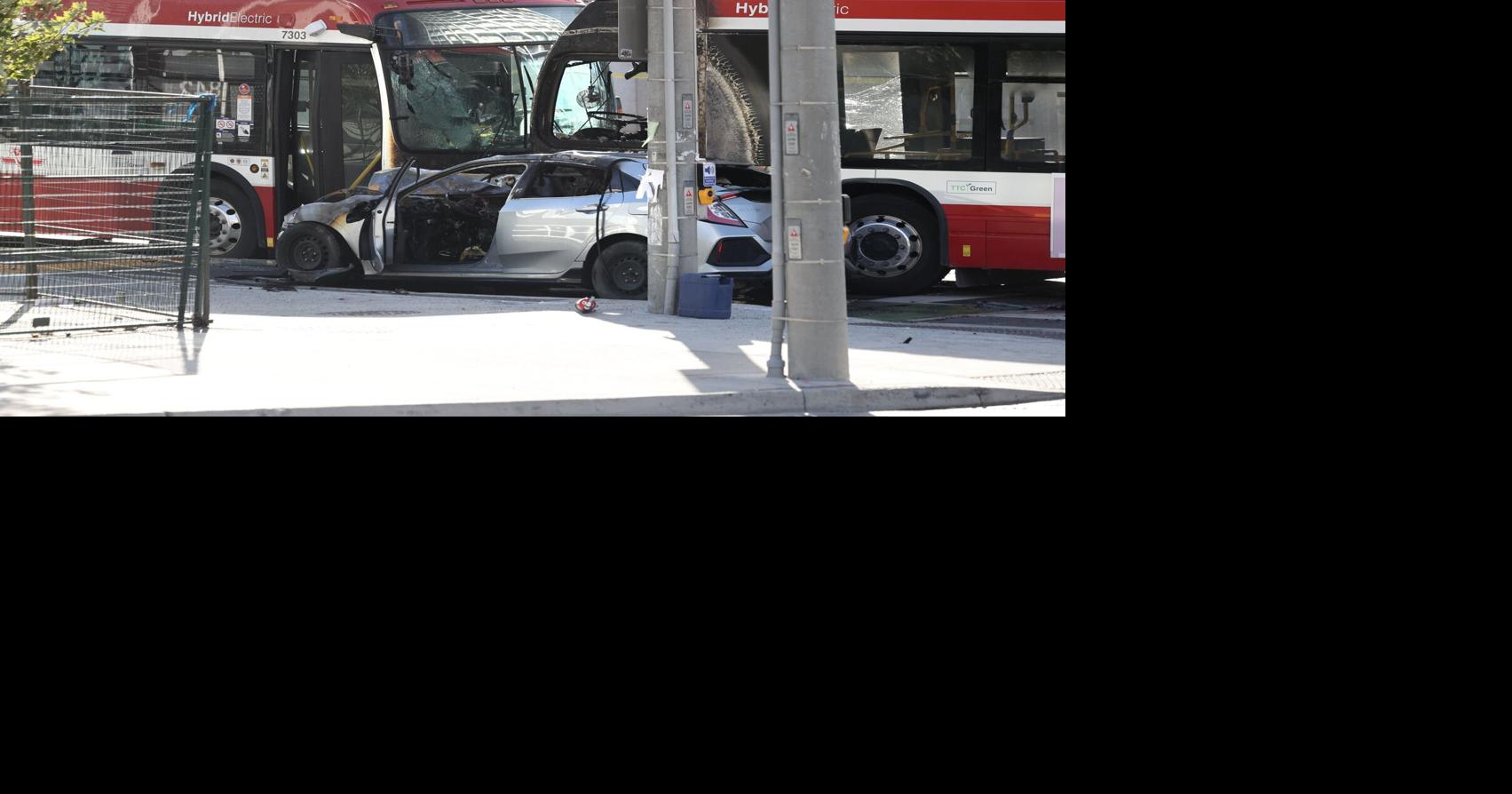 Crash involving car and 2 TTC buses near Forest Hill