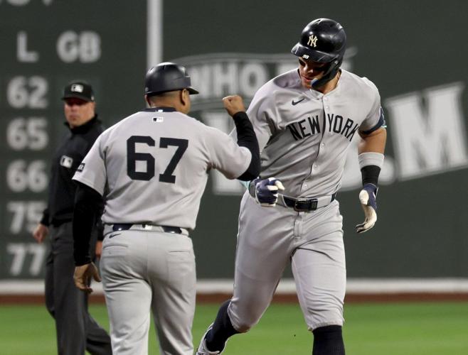 Judge passes DiMaggio, Gil pitches 6 no-hit innings as Yankees beat Red Sox 4-1