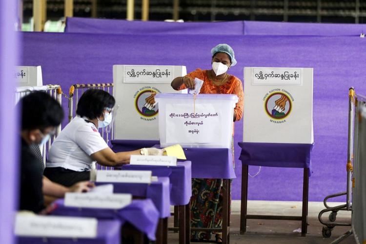 Myanmar's military government enacts a tough new electoral law ahead of year-end vote
