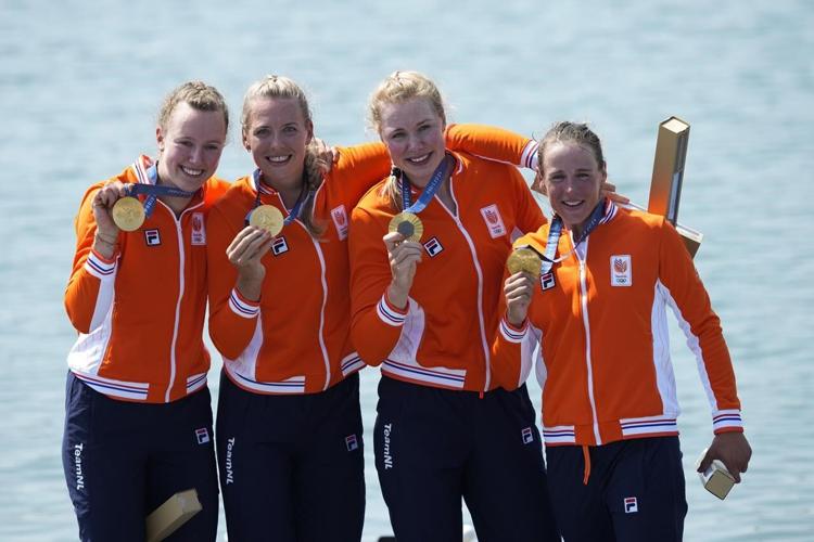 Dutch rower Marloes Oldenburg celebrates rowing Olympic gold 2 years