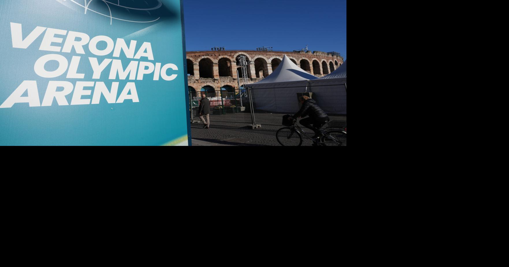 Verona prepares its ancient arena for the Olympics closing ceremony on Sunday