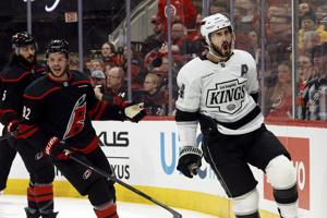Fiala scores 2, Danault has goal and assist as Kings beat Hurricanes 4-2