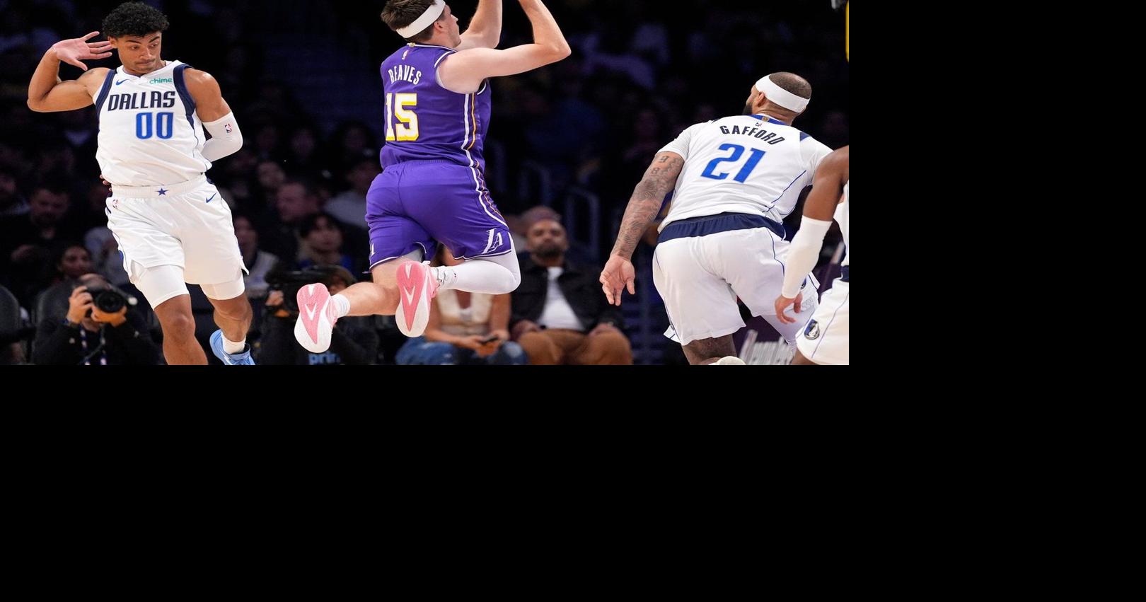 LeBron James becomes oldest player with triple-double in Lakers&rsquo; 124-104 win over Mavericks