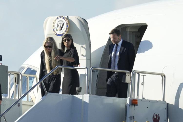 Vance arrives in Arizona with Charlie Kirk's casket aboard Air Force Two