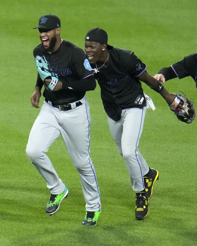 Jazz Chisholm (Miami Marlins baseball player) wore a pair of Black