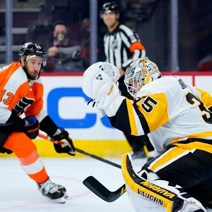 Crosby scores 2 goals as Pens top Flyers 7-3