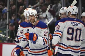 Bouchard scores late goal to lift the surging Oilers to 4-3 win over Avalanche