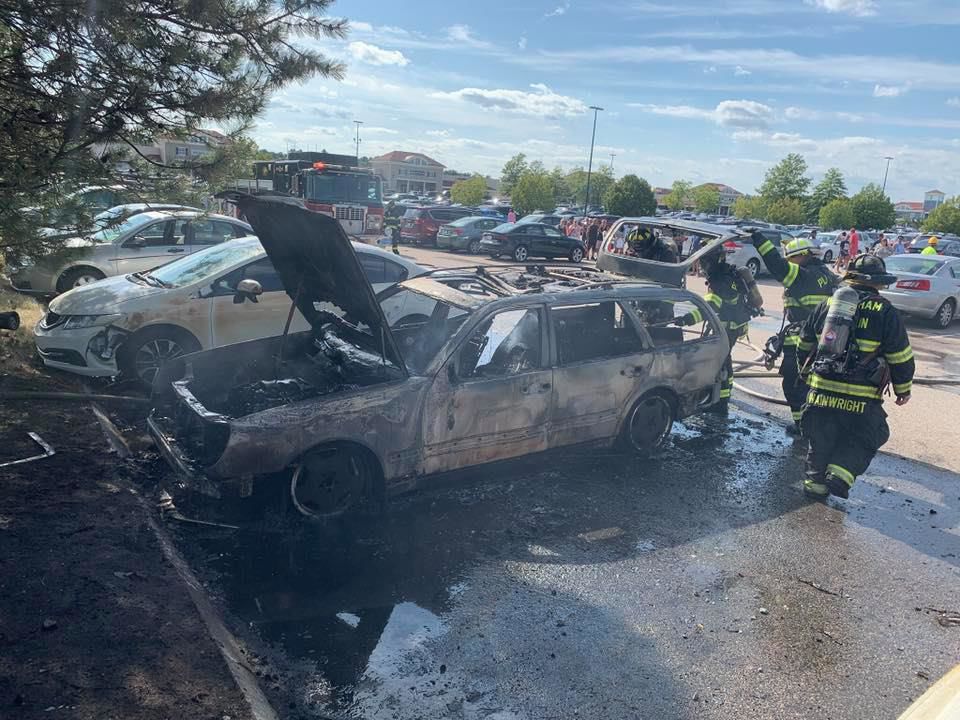 Fire destroys car at Wrentham outlet mall Local News