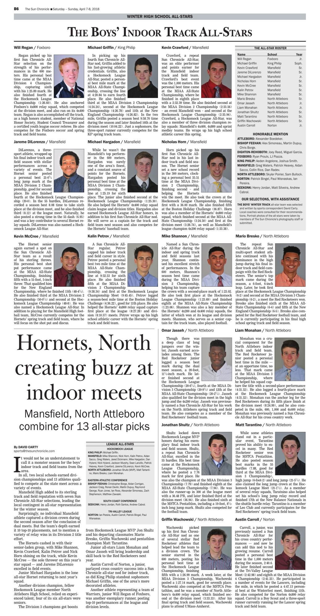 Sun Chronicle 2017-18 Boys' Indoor Track All-Stars | | thesunchronicle.com