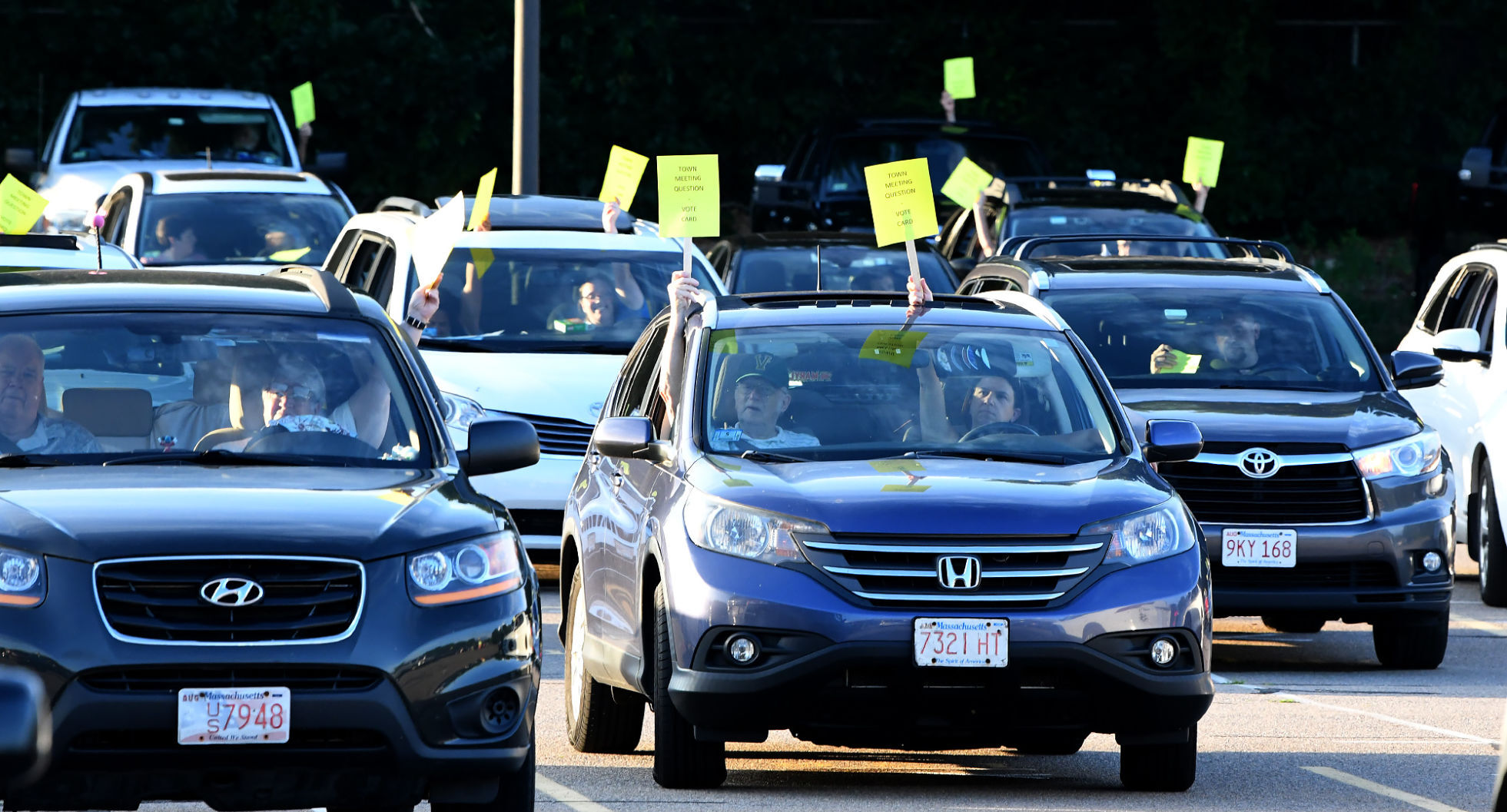 Plainville voting drive-in style at Saturday town meeting - Vimarsana News