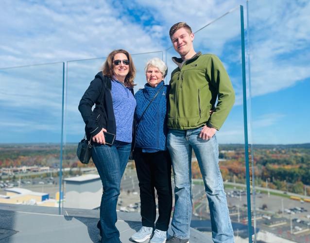 Foxboro residents take in the view from GIllette Stadium's signature