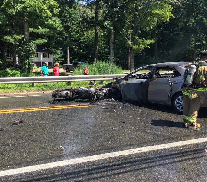 Motorcyclist injured in fiery collision in Norton Local News