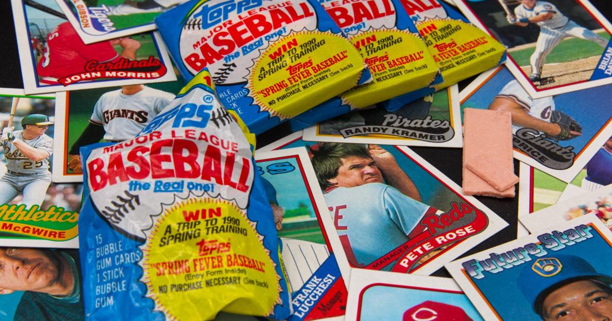 Stacks and stacks of wax packs, now obsolete, summon the joy of baseball-card childhoods