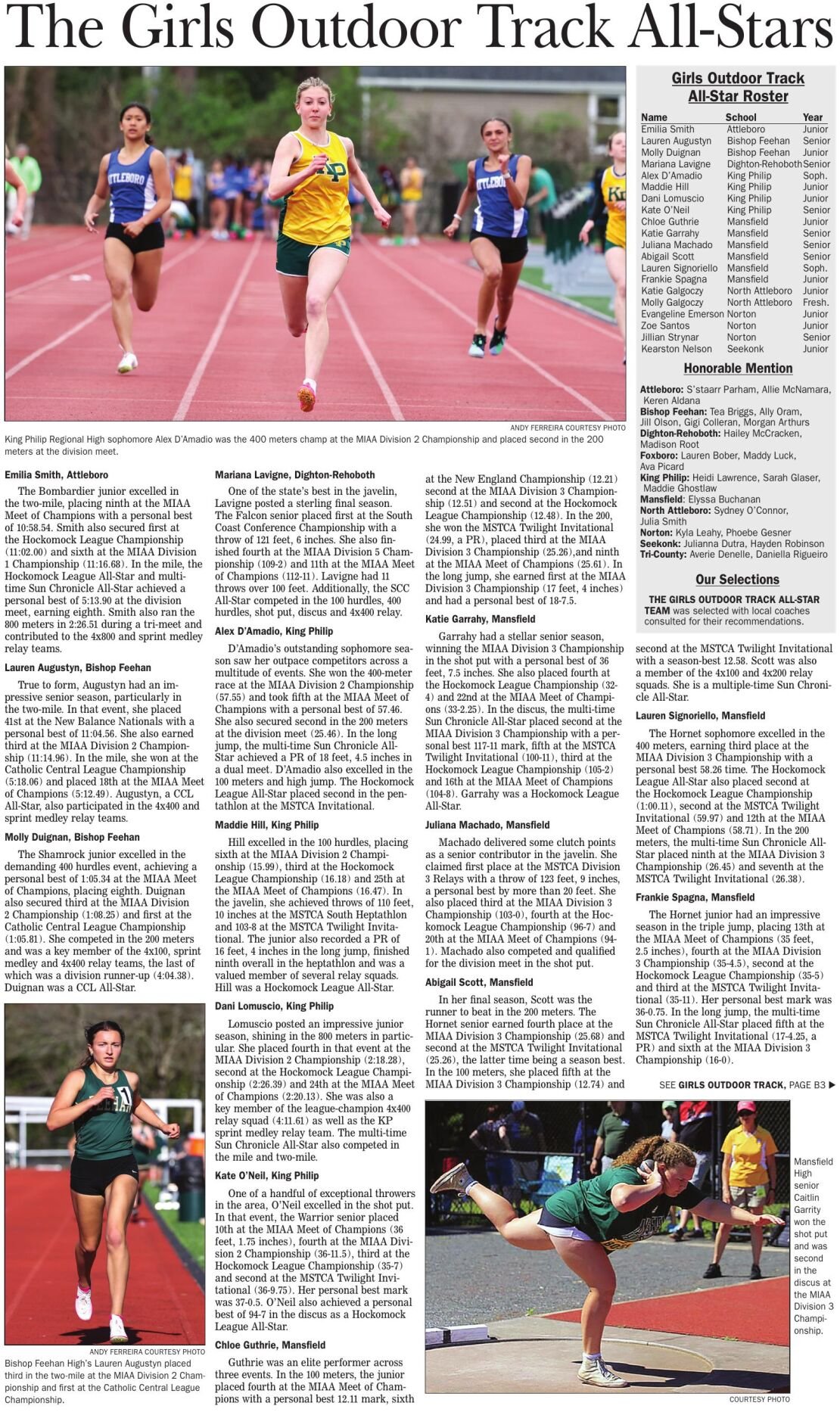 The Sun Chronicle 2024 Girls Outdoor Track All-Stars Page 1 | |  thesunchronicle.com, image size:1110x1866