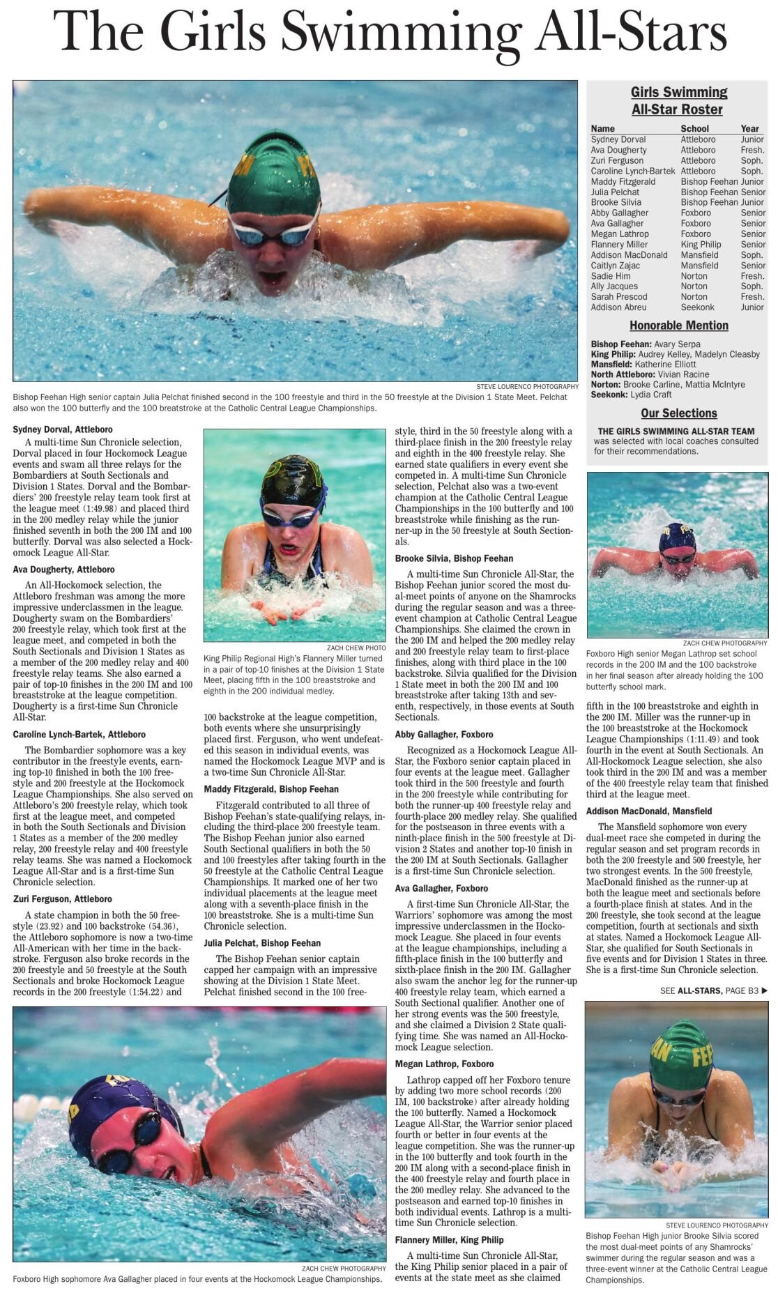 The Sun Chronicle 2022-23 Girls Swimming All-Stars 1 ...