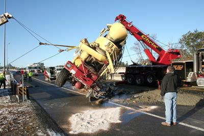 NEWS UPDATE: Cement truck rollover snarls traffic on Route 1 | Local ...