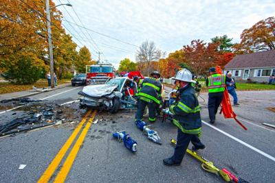 attleboro north head crash kelley collision two thesunchronicle boulevard crews afternoon emergency thursday scene work