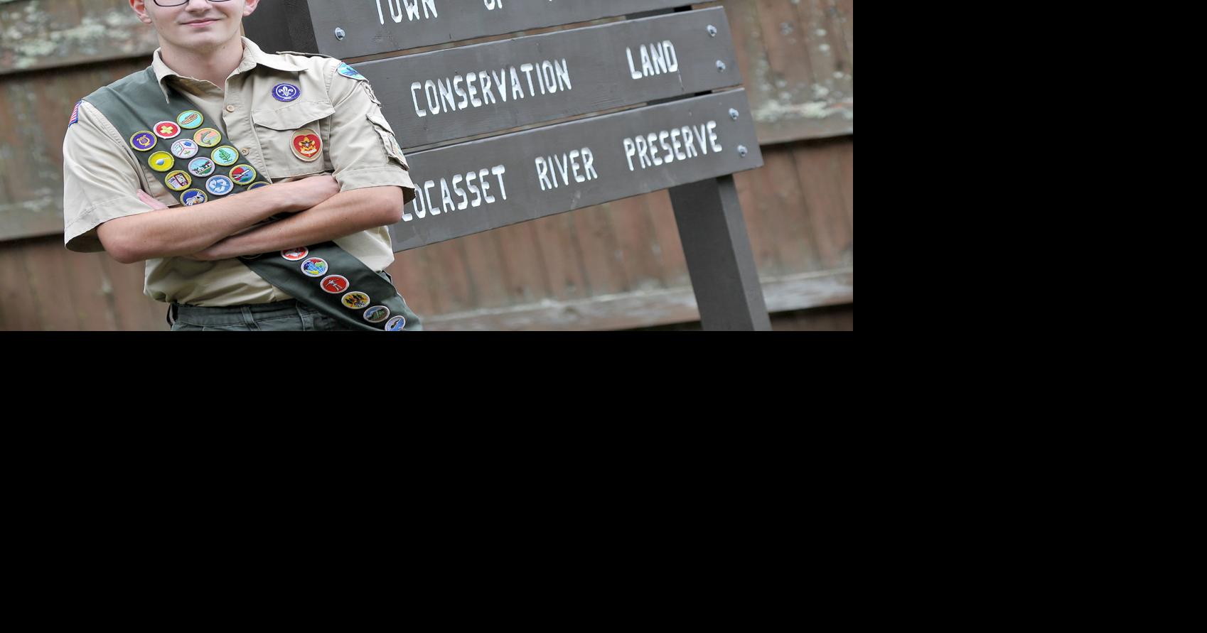 Scout refurbishes Foxboro conservation signs Local News