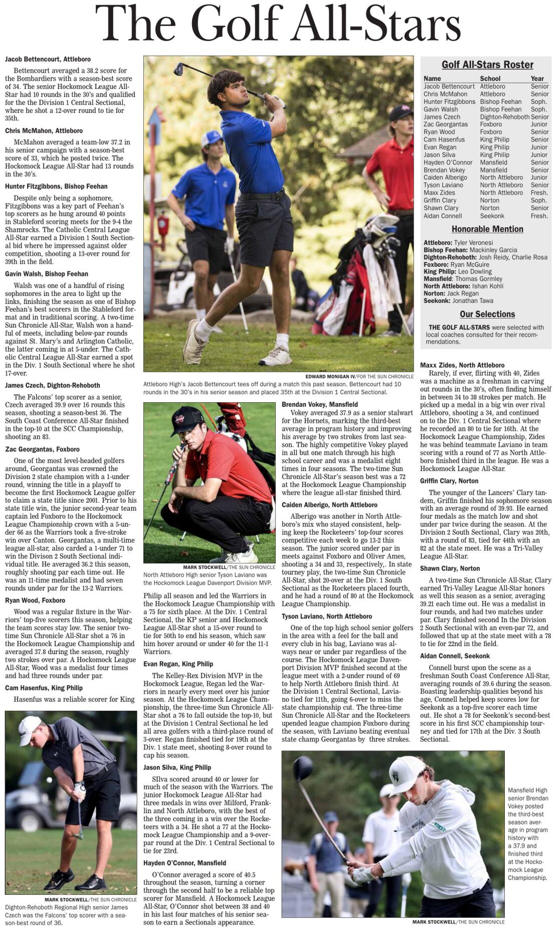 The 2024 Sun Chronicle Golf AllStars