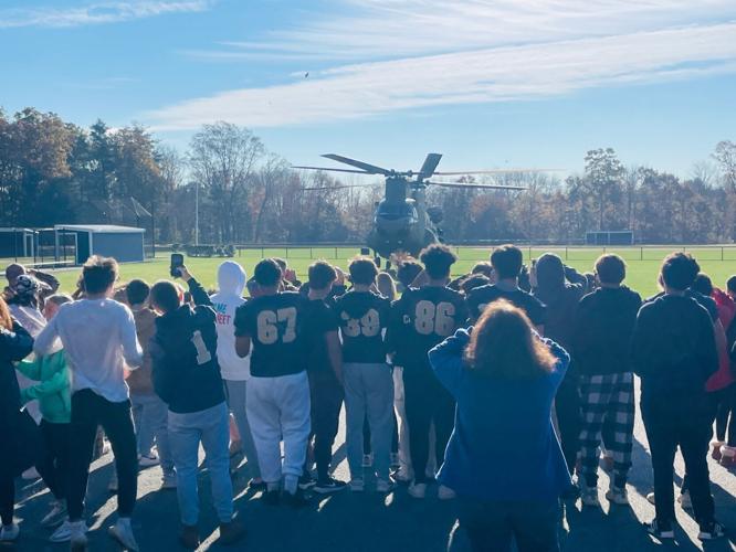 Foxboro High gets a special visit from military helicopters Local